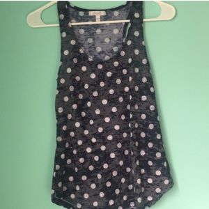 Blue Polka Dot Tank Top